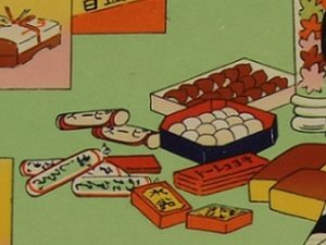 菓子団扇絵 大正時代頃 | 和菓子だより | 菓子資料室 虎屋文庫