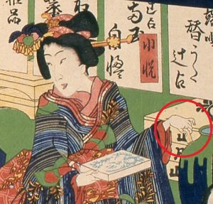 二代歌川国貞「(菓子屋店頭の図)」明治元年（1868） | 和菓子だより